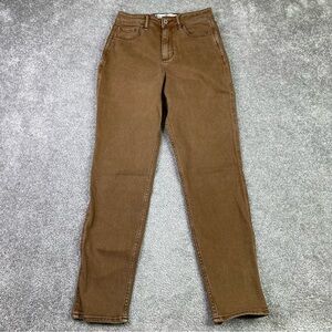 Hollister Curvy Mom Jeans Women’s 25 Brown Tapered High Rise Stretch
